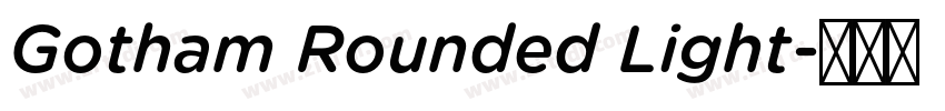 Gotham Rounded Light字体转换